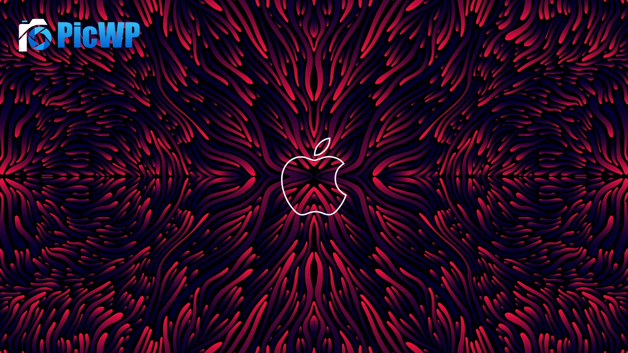Apple logo Abstract background 8K PC Wallpaper