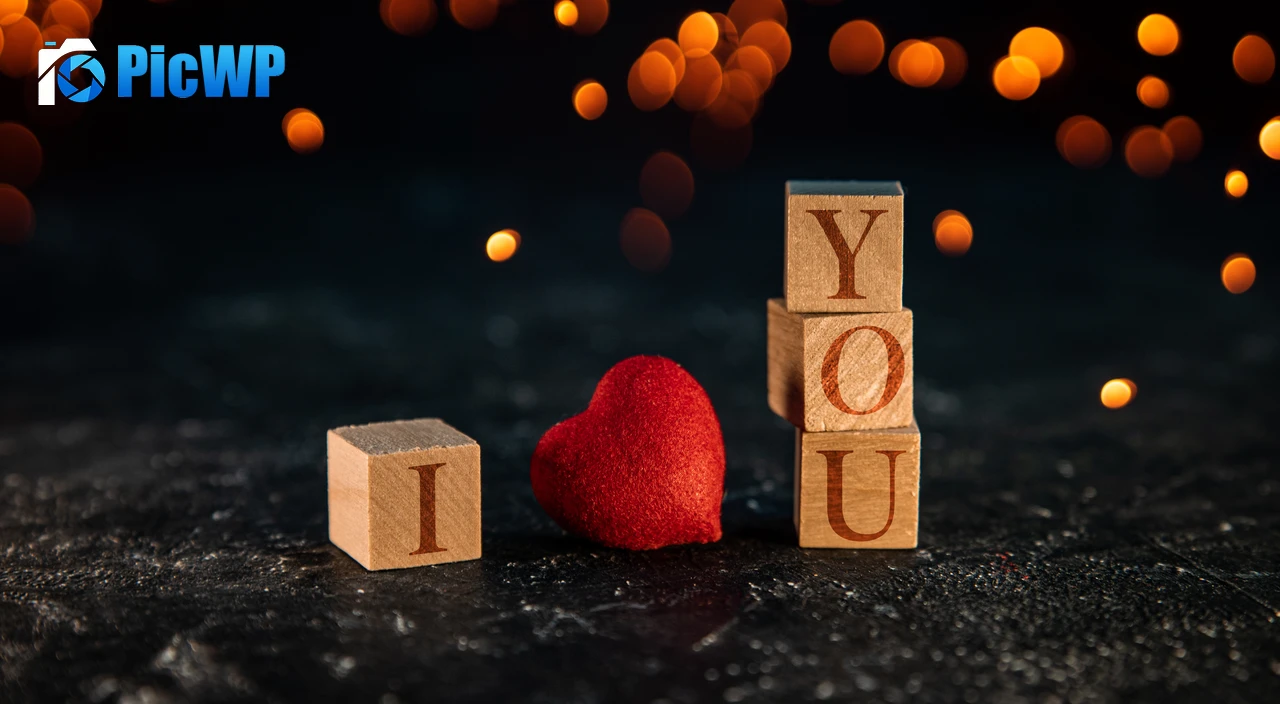 I Love You Love heart 6K PC Wallpaper