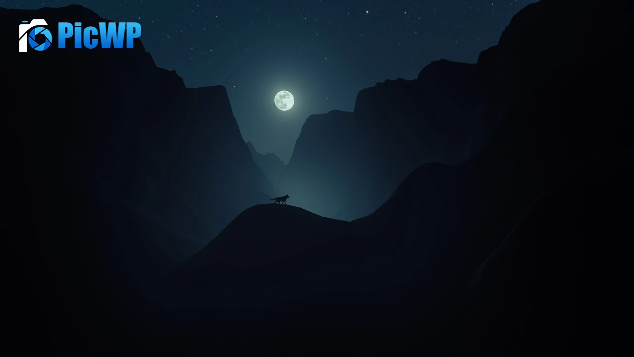 Moon Mountains 6K PC Wallpaper