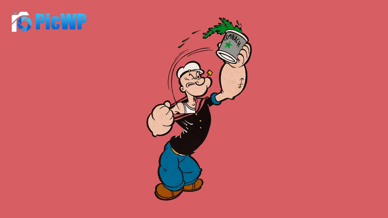 Popeye Spinach Cartoon 6K PC Wallpaper