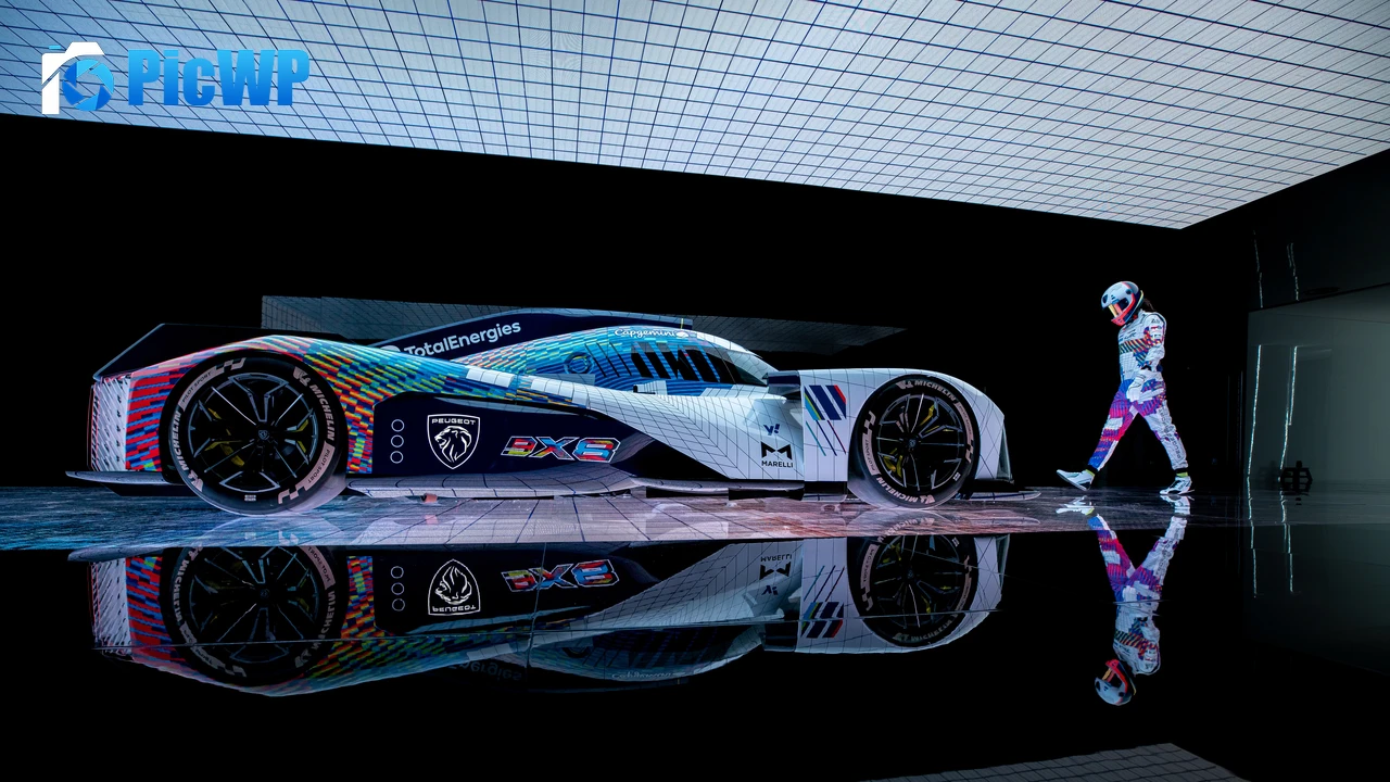 Peugeot 9X8 Electric Race Cars 8K PC Wallpaper