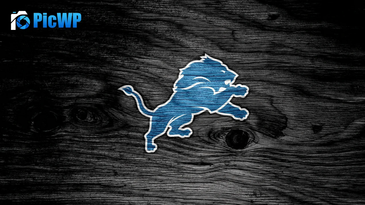 Detroit Lions Dark background 6K PC Wallpaper