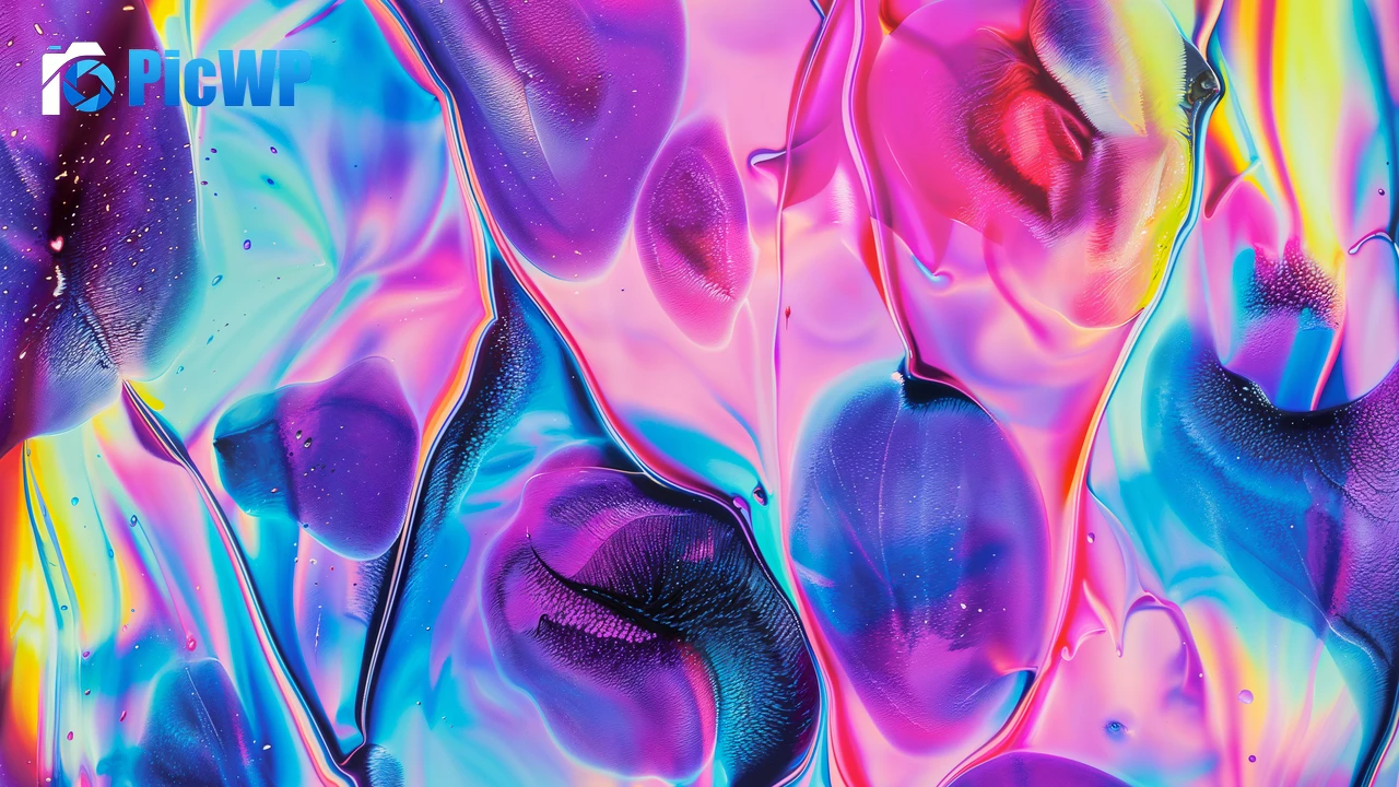Holographic Liquid art 6K PC Wallpaper