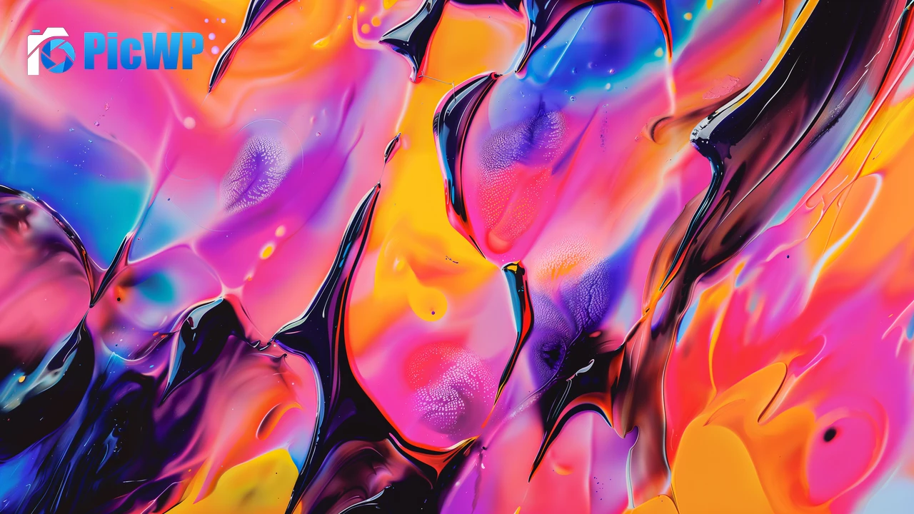 Fluid art Colorful abstract 6K PC Wallpaper