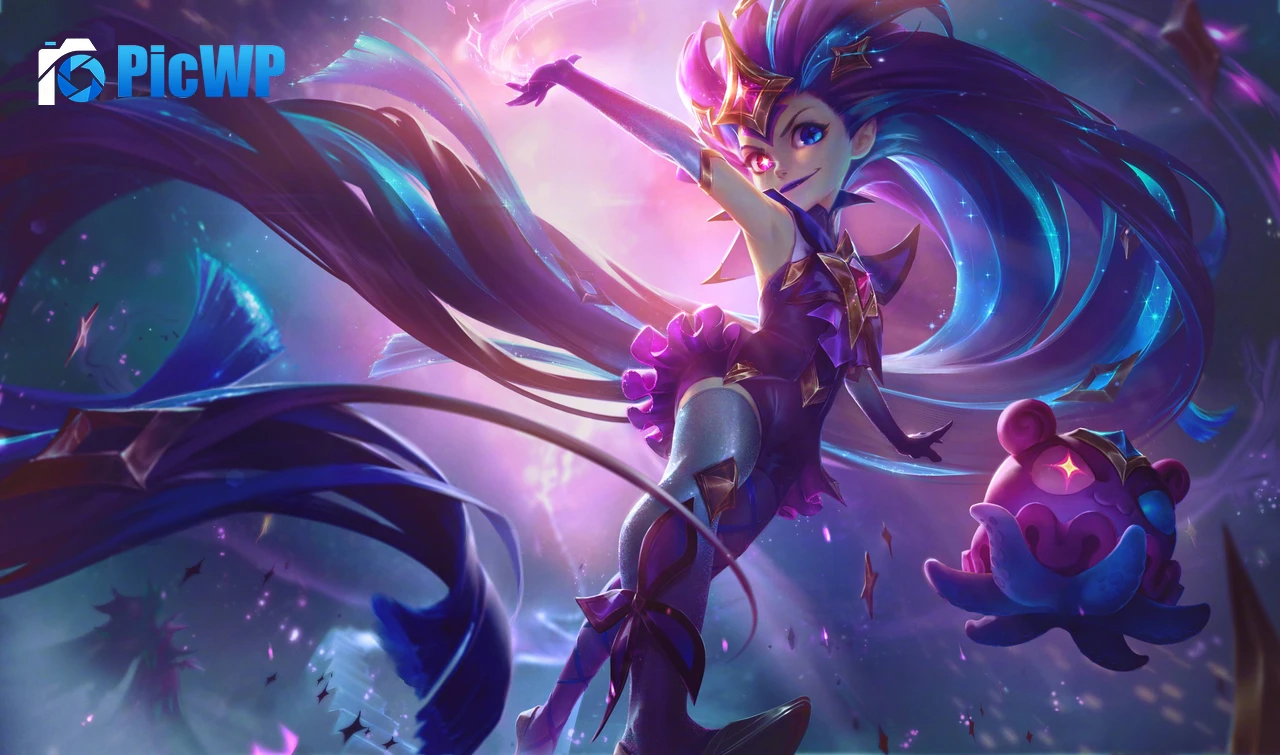 Star Guardian Zoe League of Legends 6K PC Wallpaper