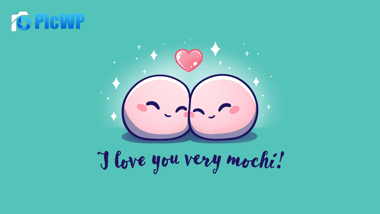 I Love You Kawaii cartoon 8K PC Wallpaper