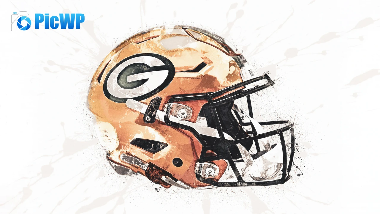 Green Bay Packers Helmet 6K PC Wallpaper