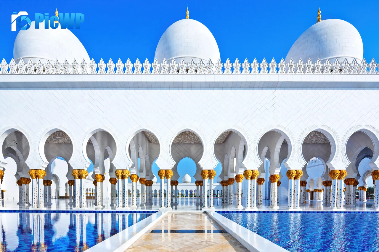Sheikh Zayed Grand Mosque Abu Dhabi 4K PC Wallpaper