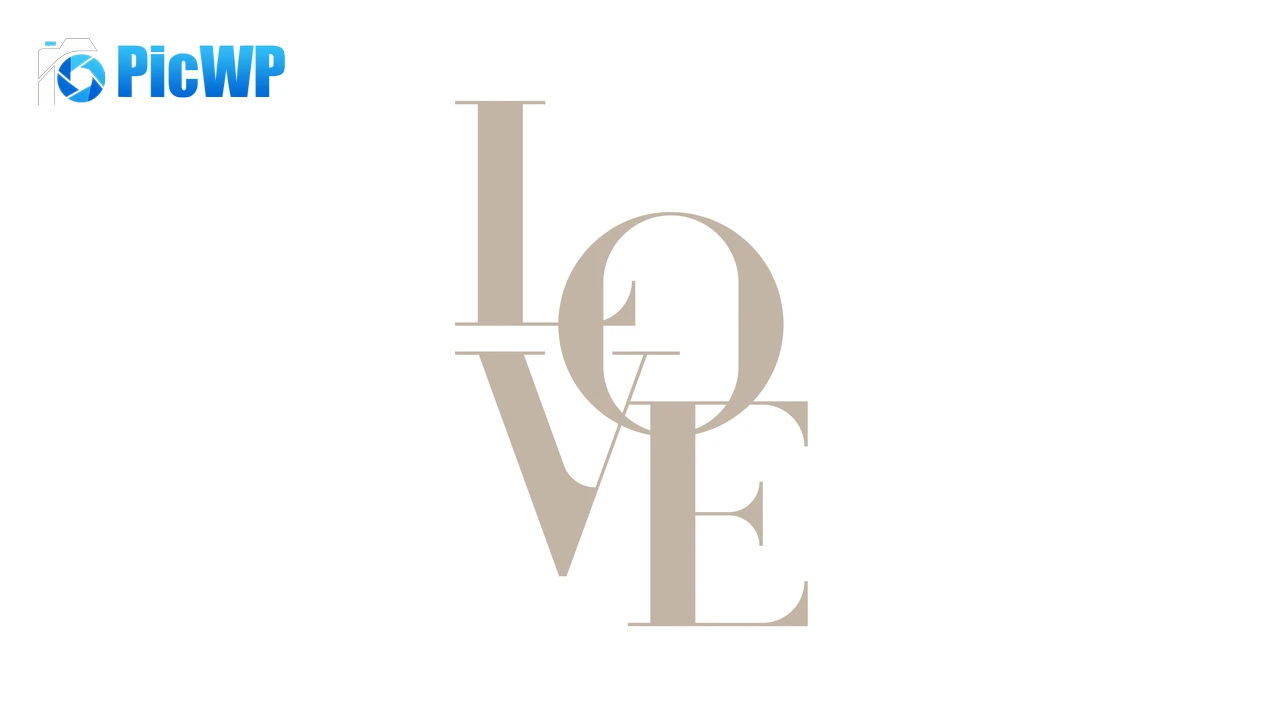 Love word Typography 6K PC Wallpaper