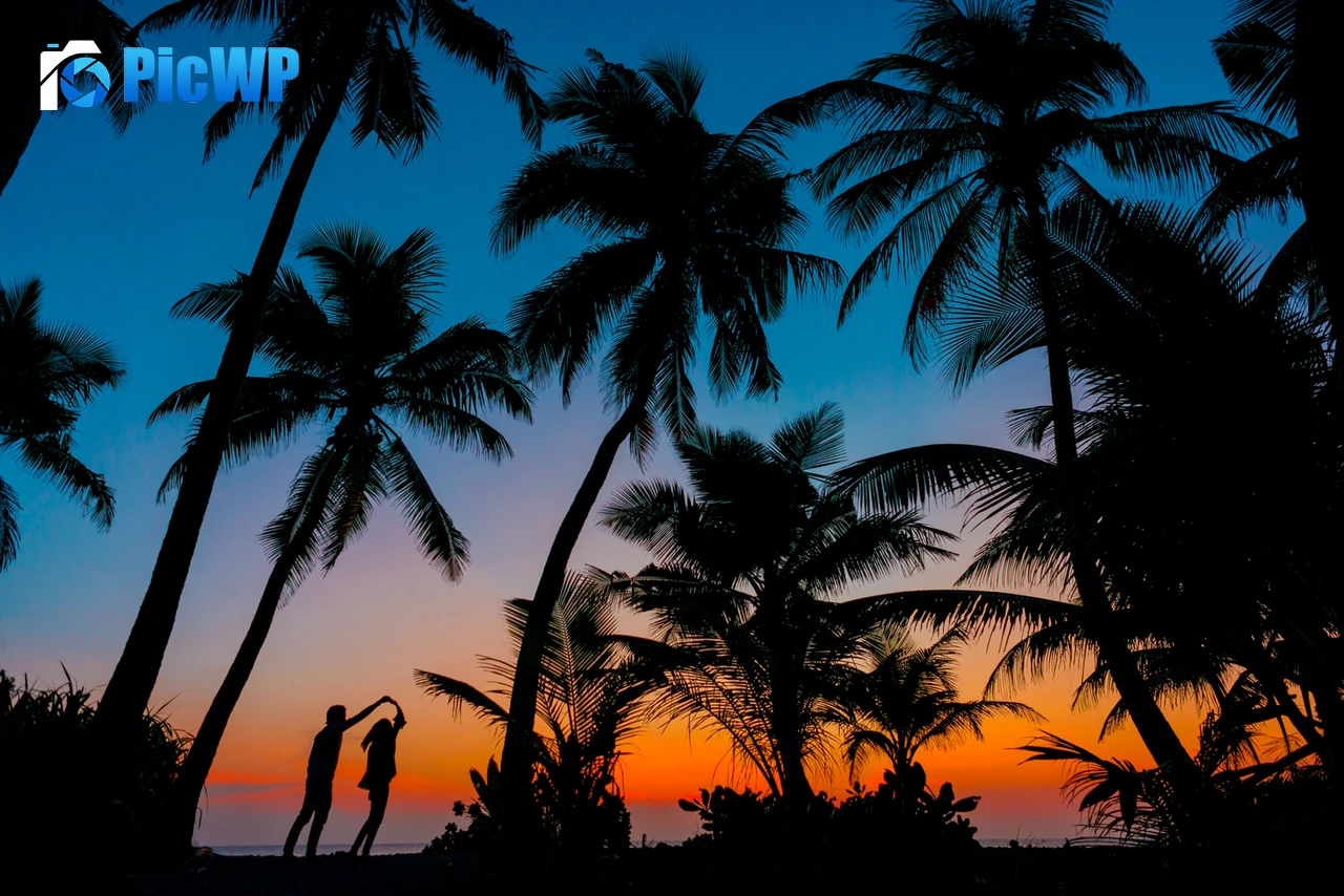 Couple Tropical beach 4K PC Wallpaper