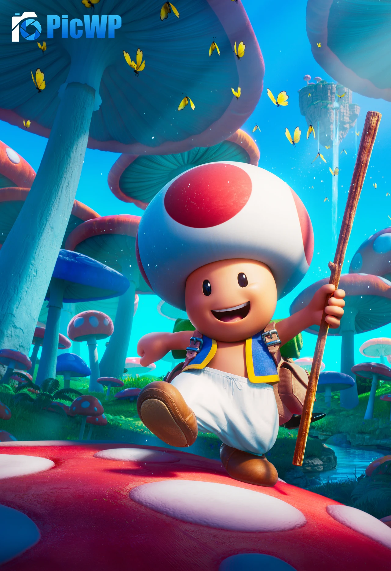 The Super Mario Bros. Movie Toad 6K Mobile Wallpaper