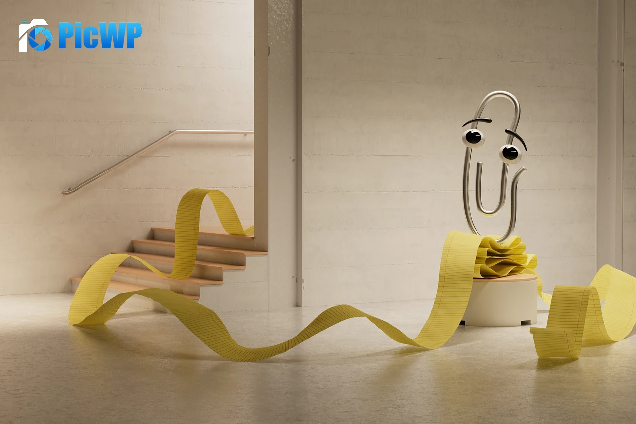 Microsoft Design Clippy 5K PC Wallpaper