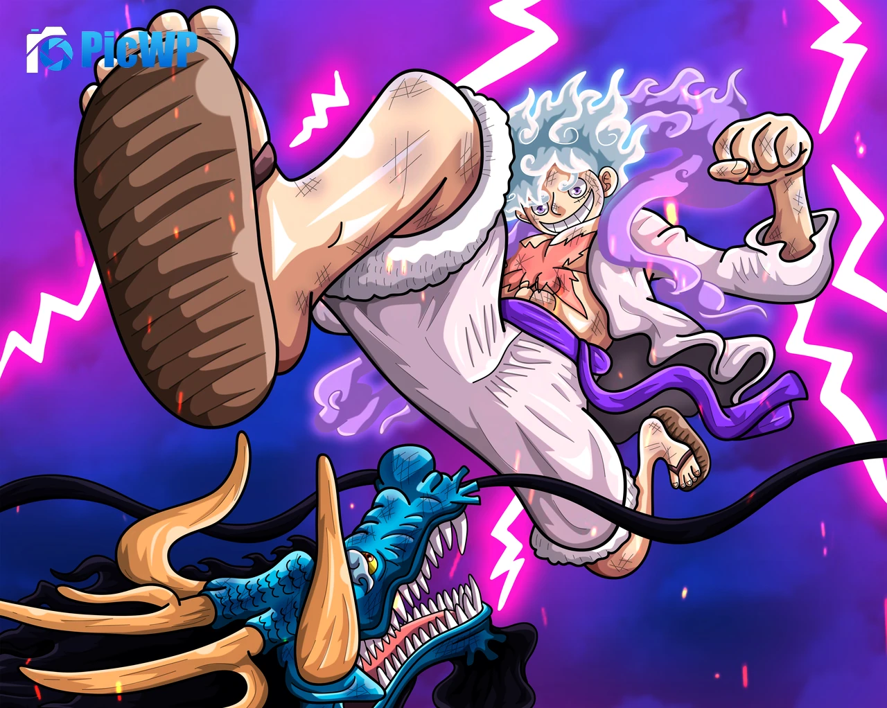 Luffy vs Kaido 6K PC Wallpaper