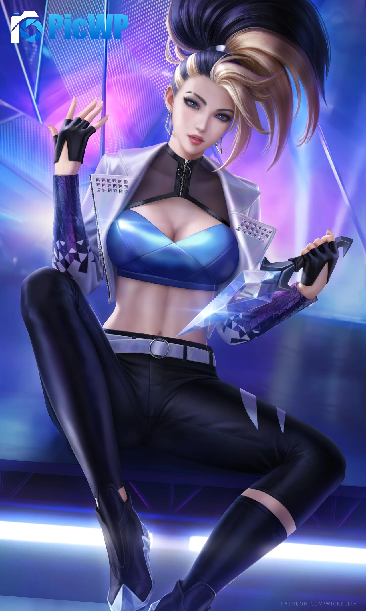 KDA Akali League of Legends 7K Mobile Wallpaper
