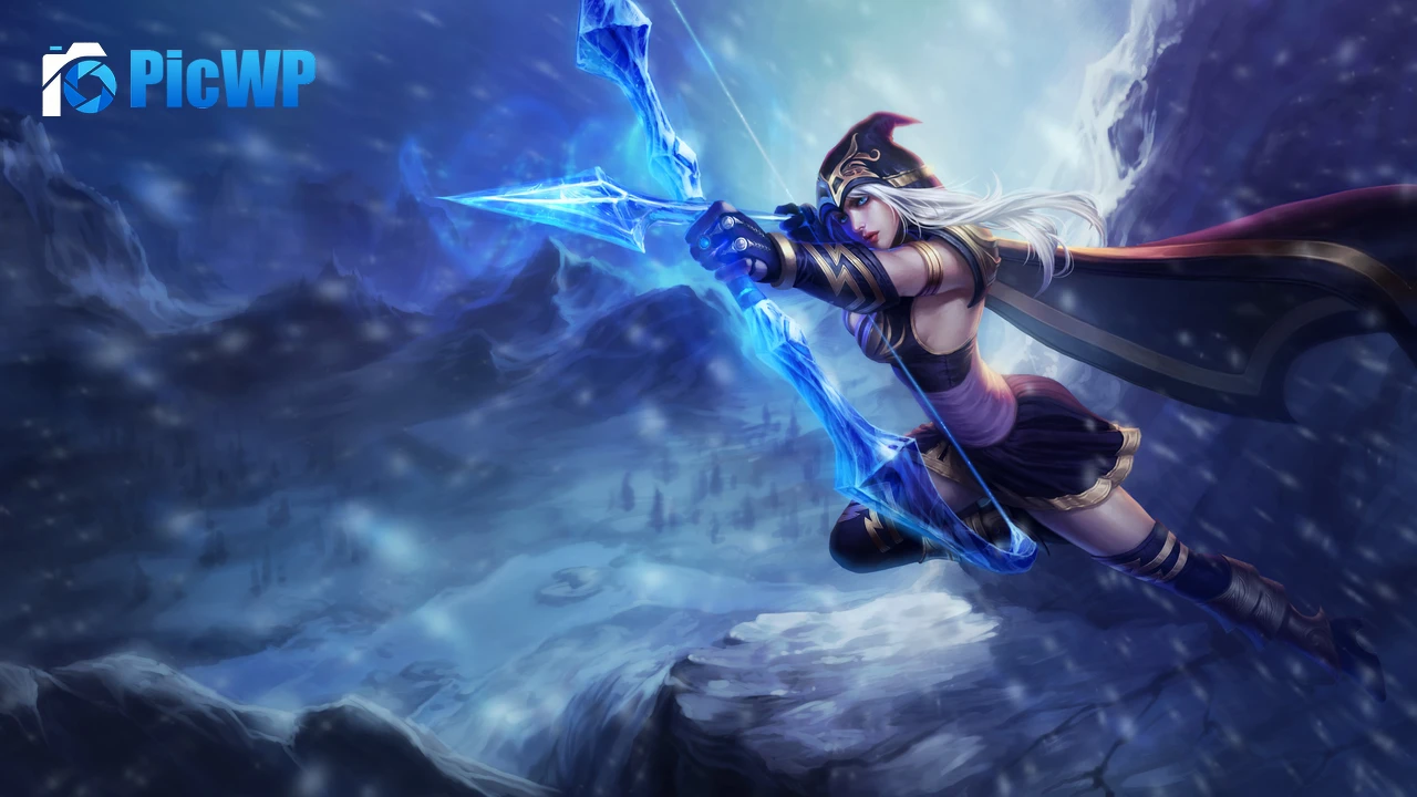 Ashe League of Legends 8K PC Wallpaper