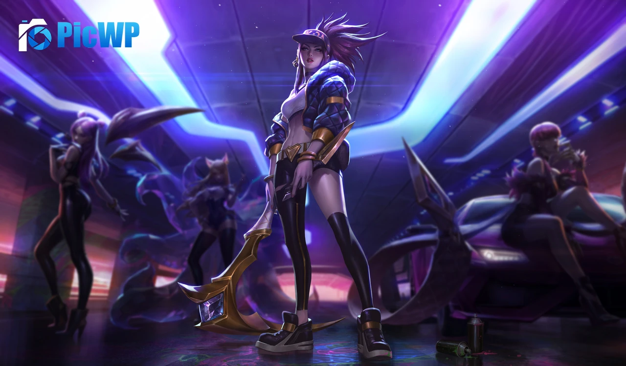 KDA Akali Ahri 5K PC Wallpaper