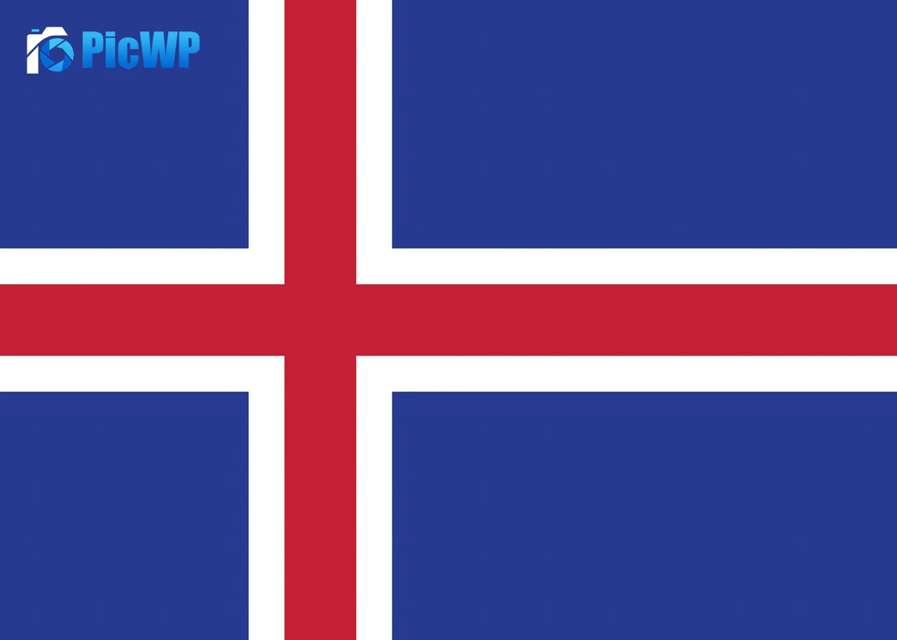 Flag of Iceland National flag 6K PC Wallpaper