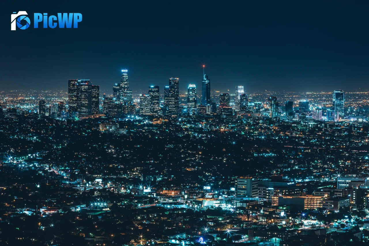 Los Angeles City Night City 8K PC Wallpaper