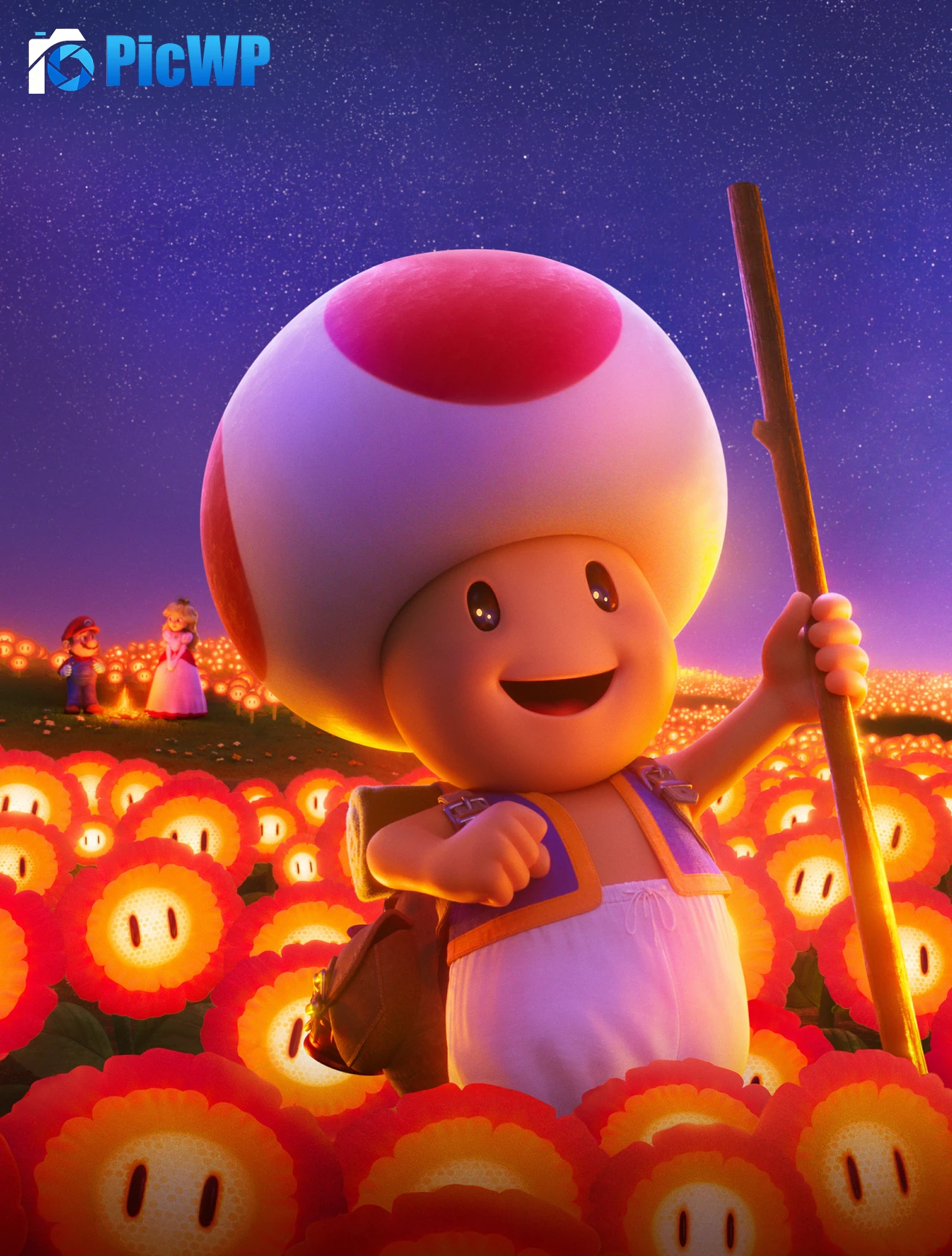 Toad in The Super Mario Bros. Movie iPhone 6K Mobile Wallpaper