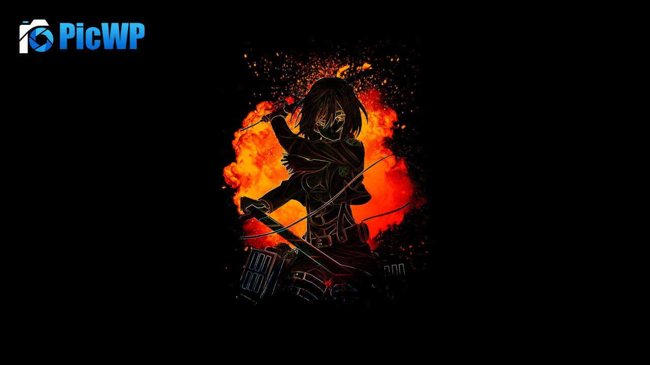 Mikasa Ackerman Attack on Titan AMOLED 6K PC Wallpaper