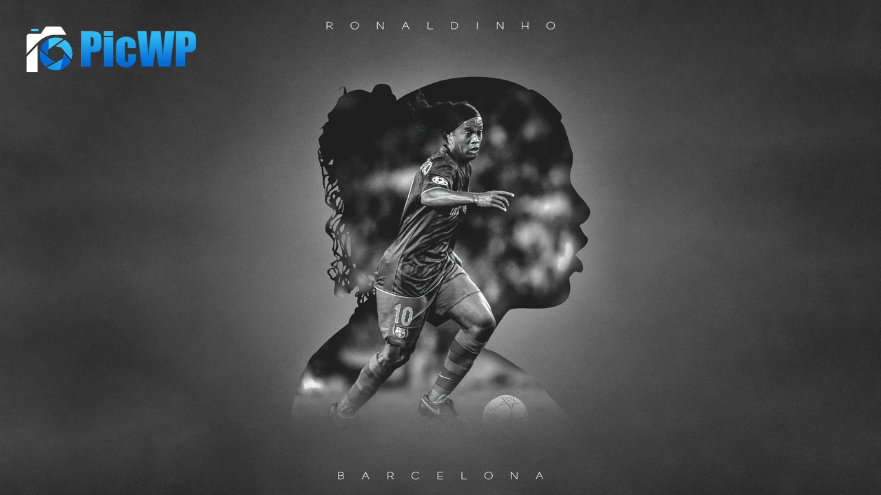Ronaldinho Monochrome 6K PC Wallpaper