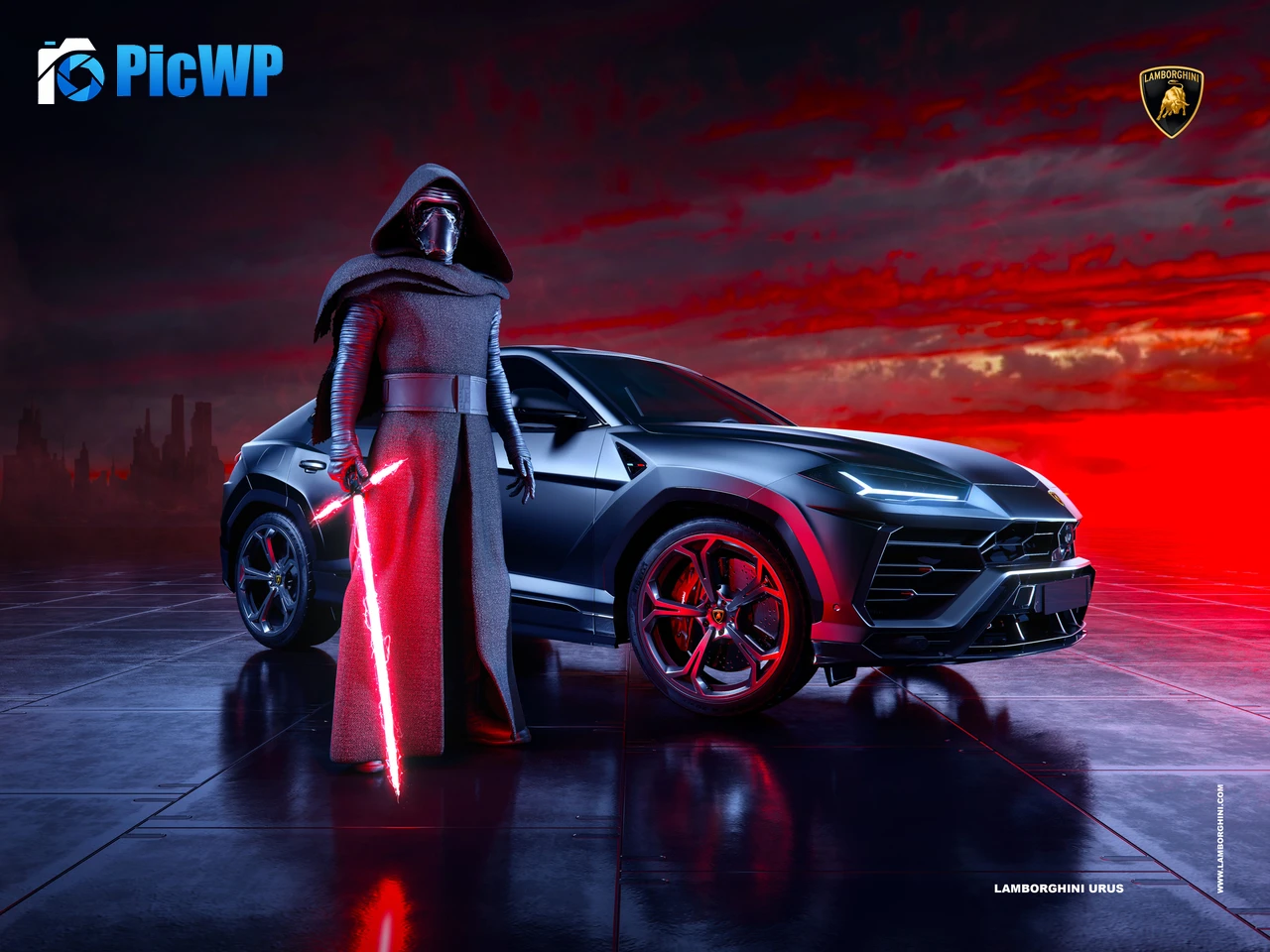 Kylo Ren Lamborghini Urus 4K PC Wallpaper
