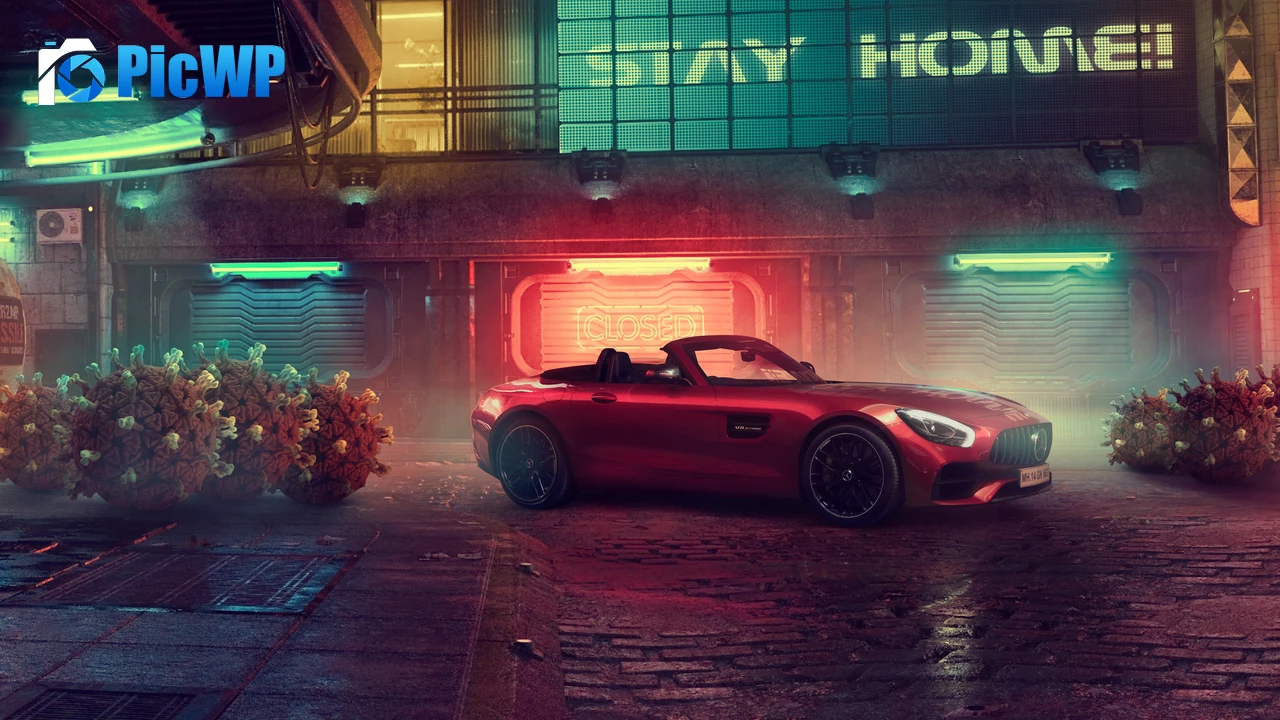 Mercedes-AMG GT Roadster Futuristic 8K PC Wallpaper