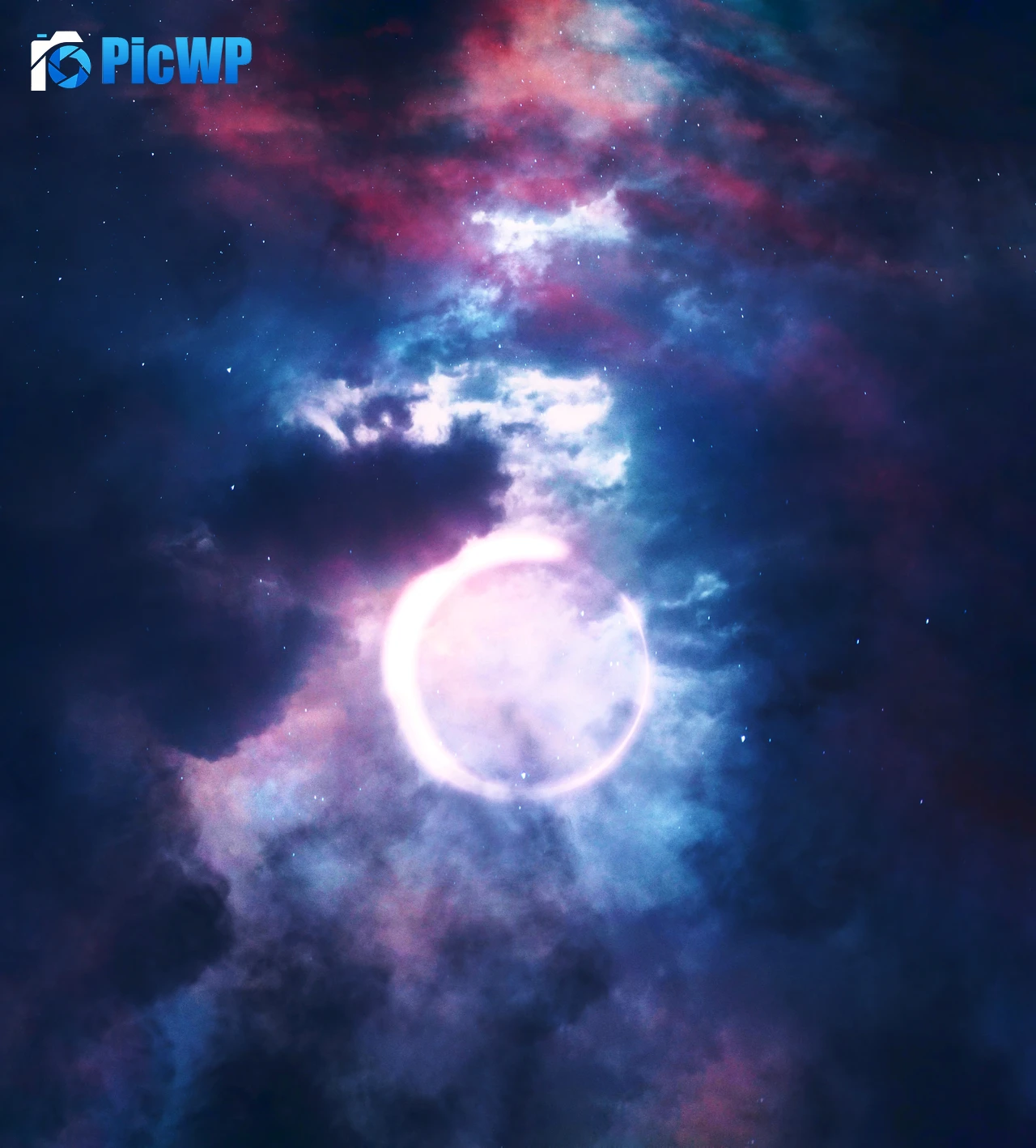 Eclipse Moon 6K Mobile Wallpaper