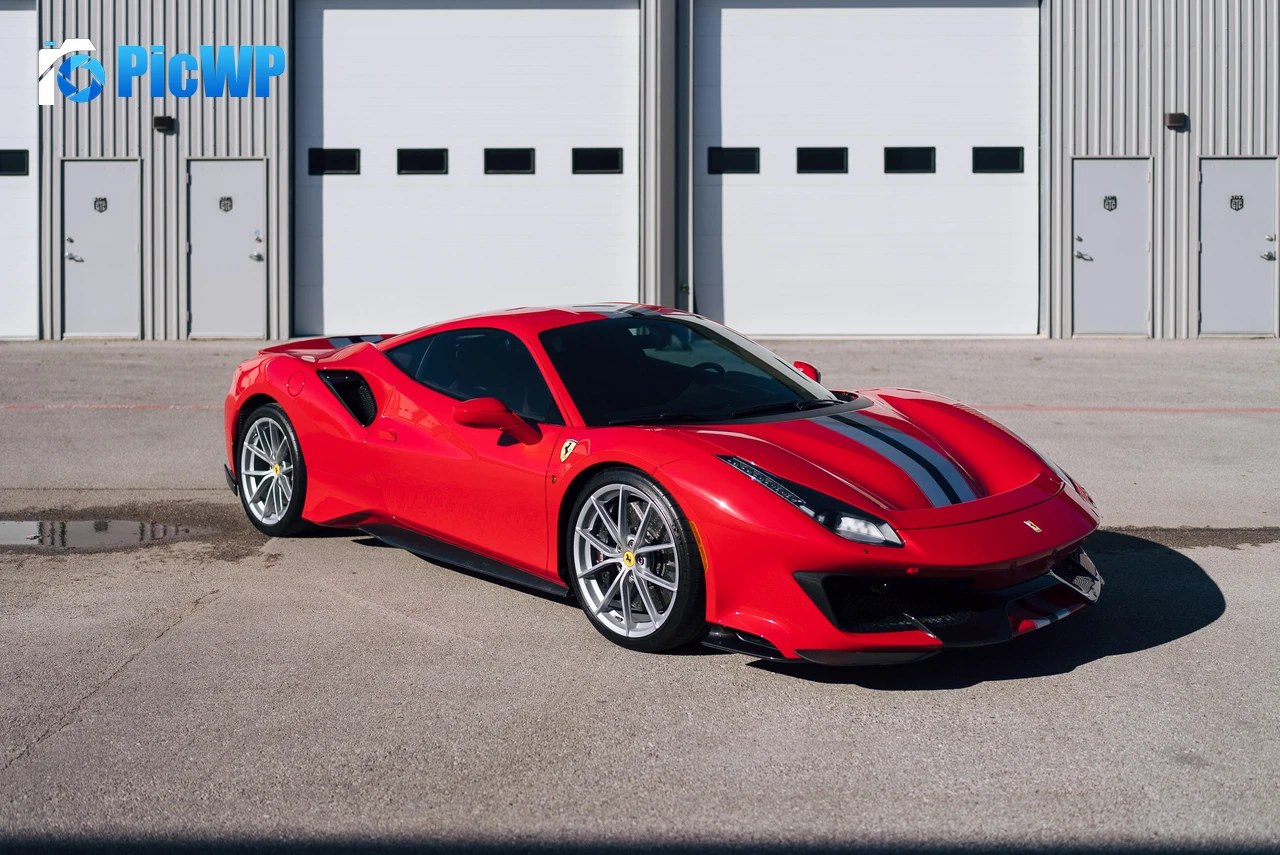 Ferrari 488 Pista Red cars 5K PC Wallpaper