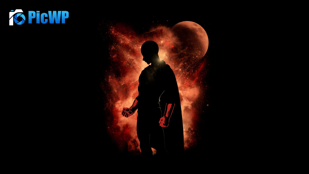 One Punch Man Silhouette 6K PC Wallpaper