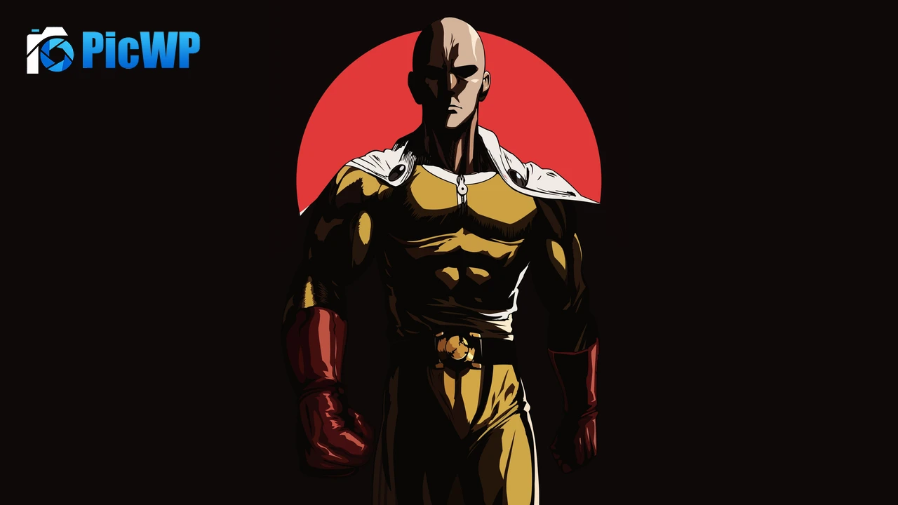 Saitama Dark background 6K PC Wallpaper