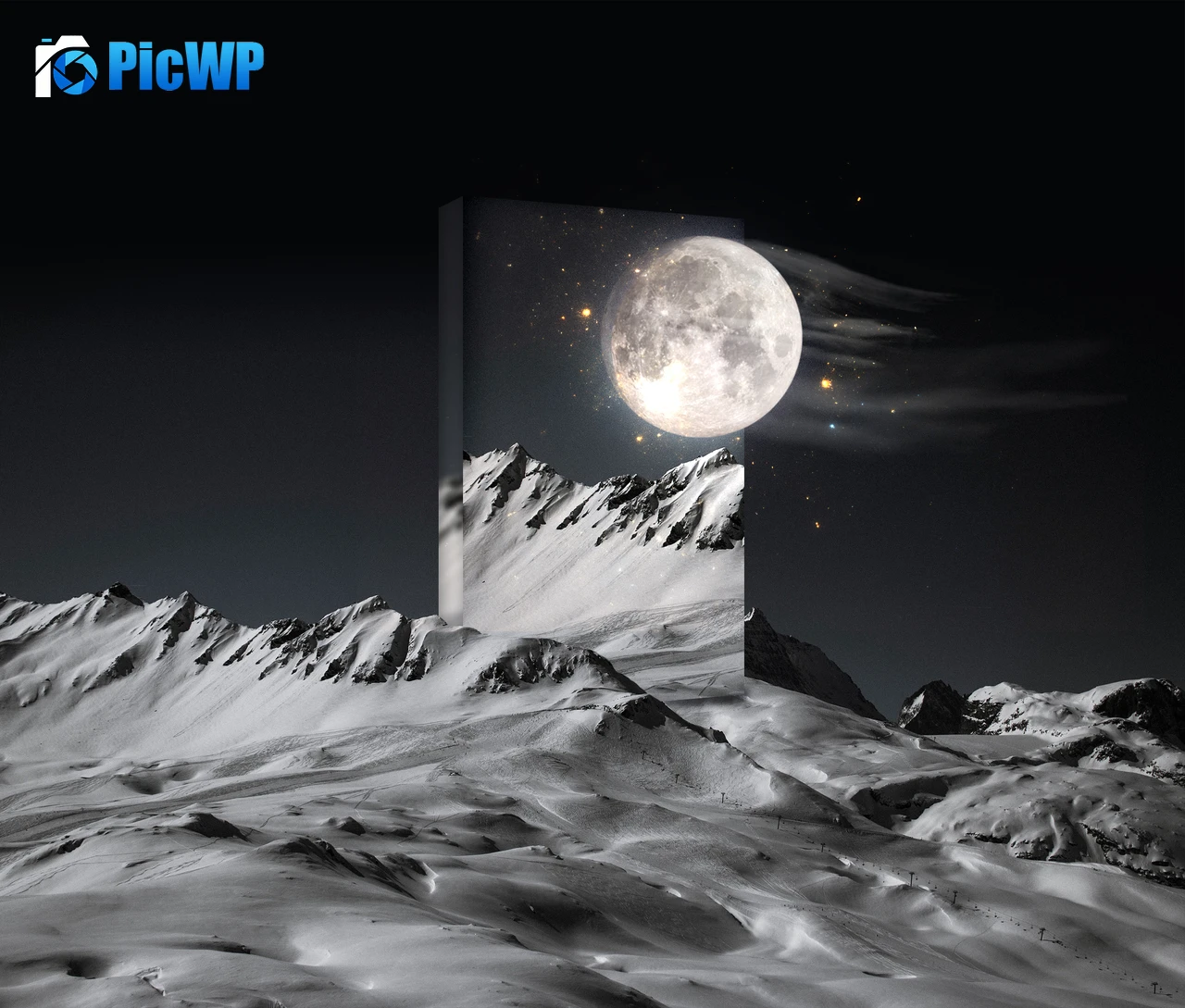 Moon Cold night 4K PC Wallpaper