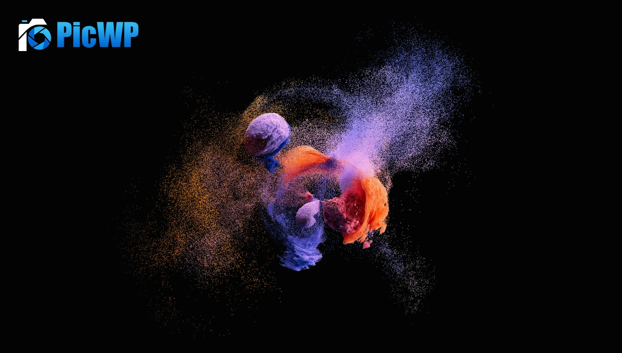 Particle explosion AMOLED 8K PC Wallpaper