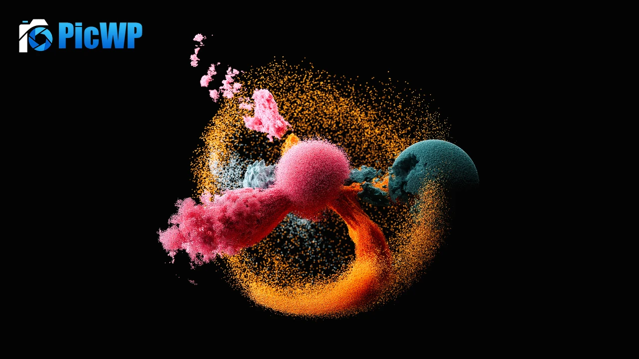Particle explosion 8K PC Wallpaper