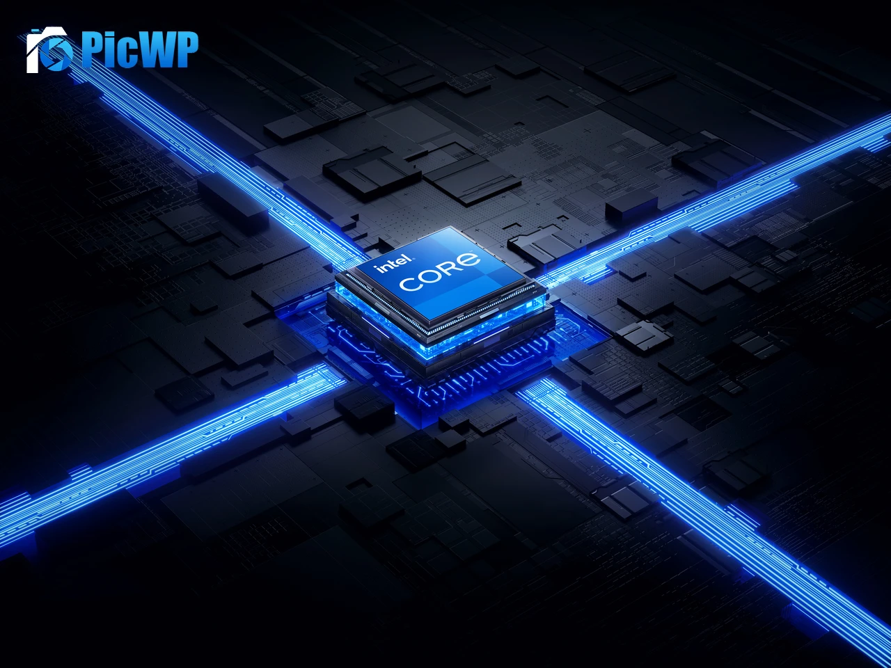 Intel processor Futuristic 6K PC Wallpaper