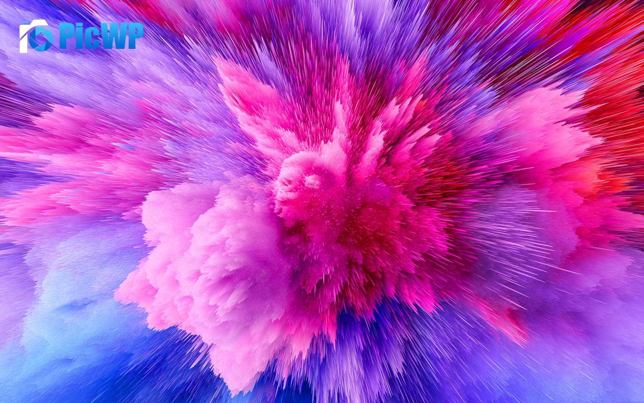 Color explosion Pink 4K PC Wallpaper