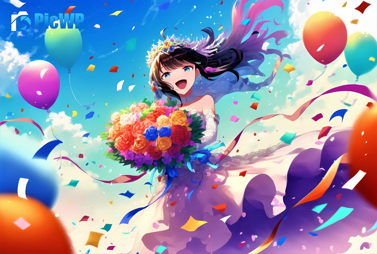 Bride anime Happy girl 7K PC Wallpaper