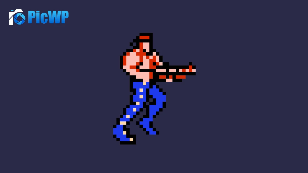Bill Rizer Pixel art 6K PC Wallpaper