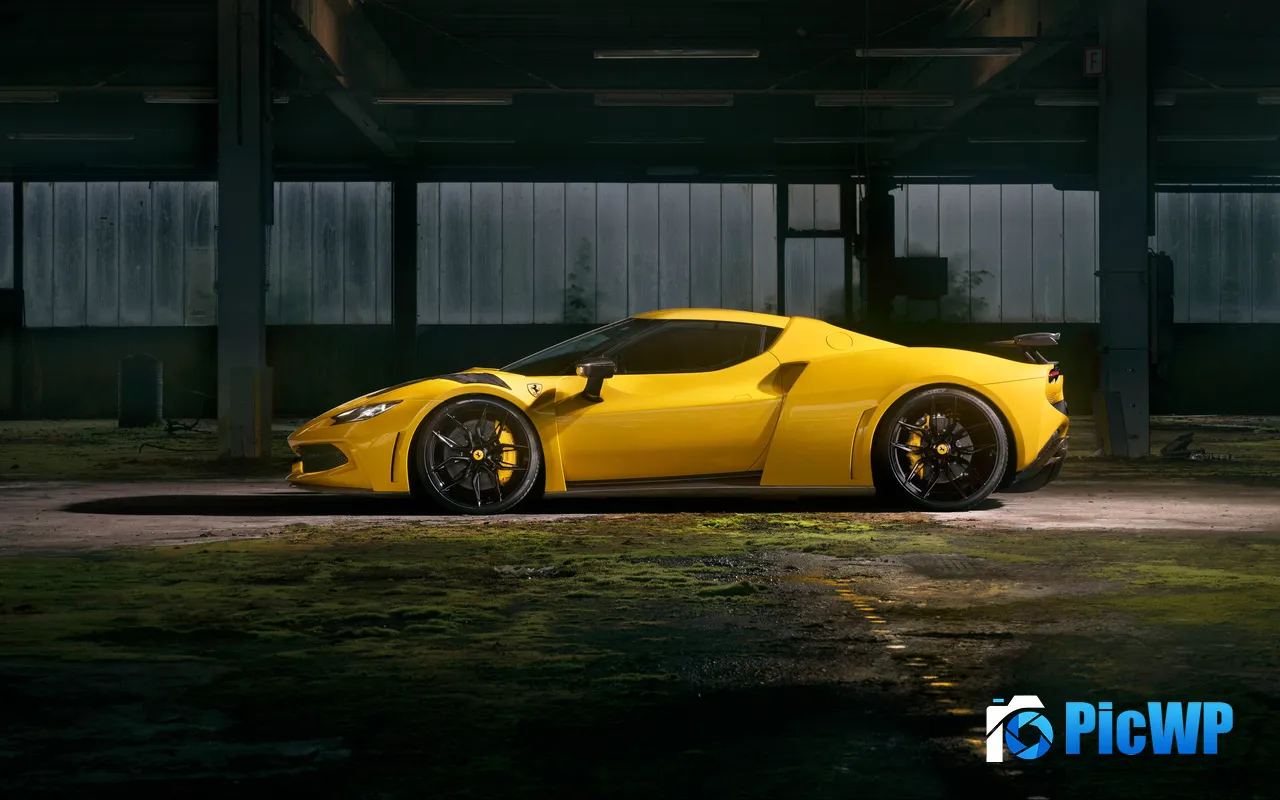 Novitec Ferrari 296 Yellow Edition 2024 Supercar 5K PC Wallpaper