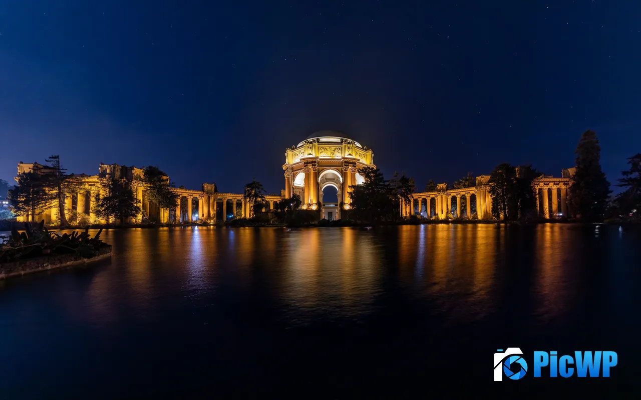 Lake Architecture Night View San Francisco USA 5K PC Wallpaper
