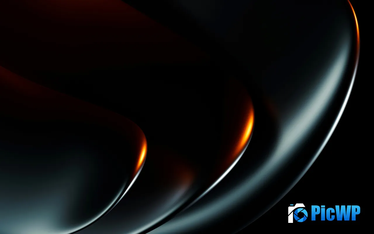 Render Glare Edge Curve Dark Abstract 5K PC Wallpaper