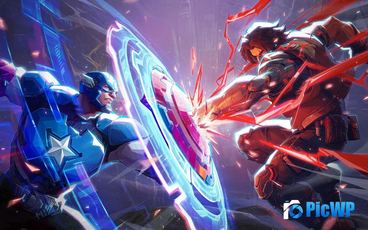 Captain America Winter Soldier Marvel Rivals Anime 5K PC Wallpaper