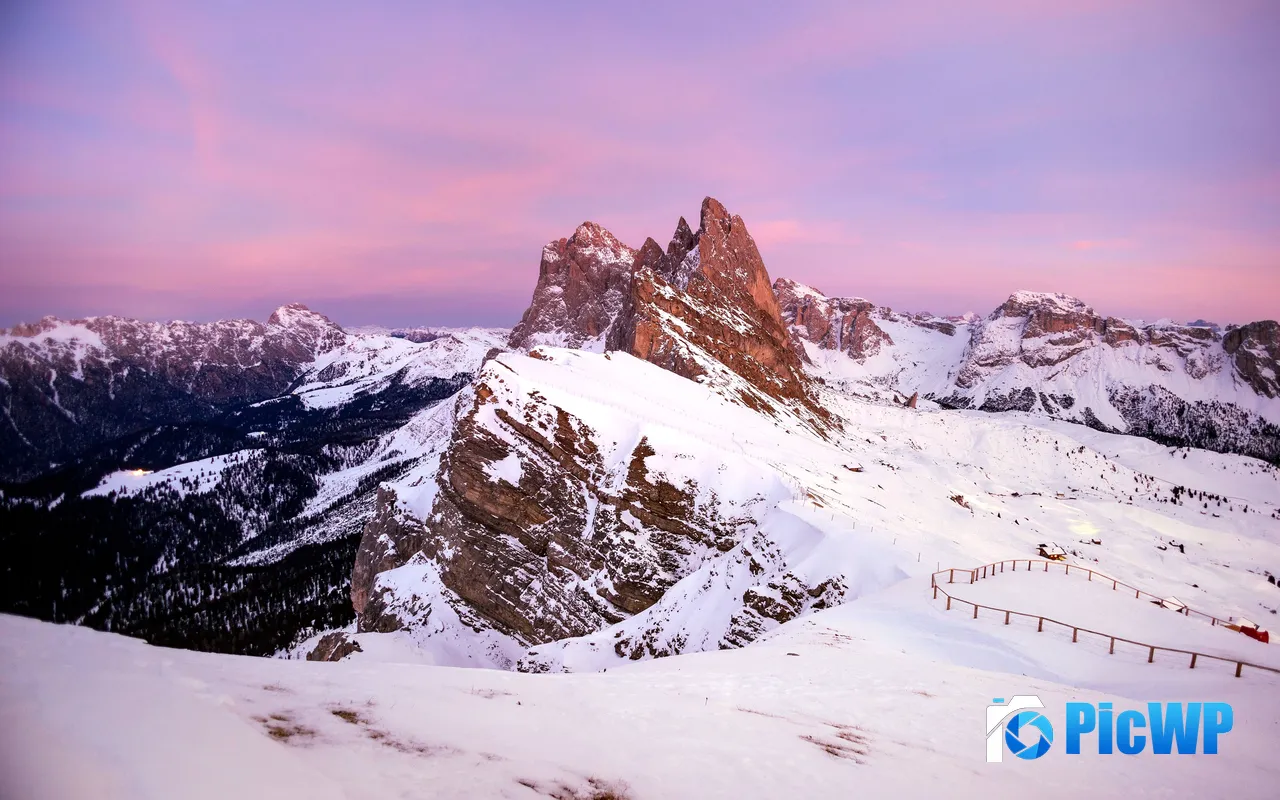 Ski Resort Seceda Ortisei South Tyrol Italy 5K PC Wallpaper