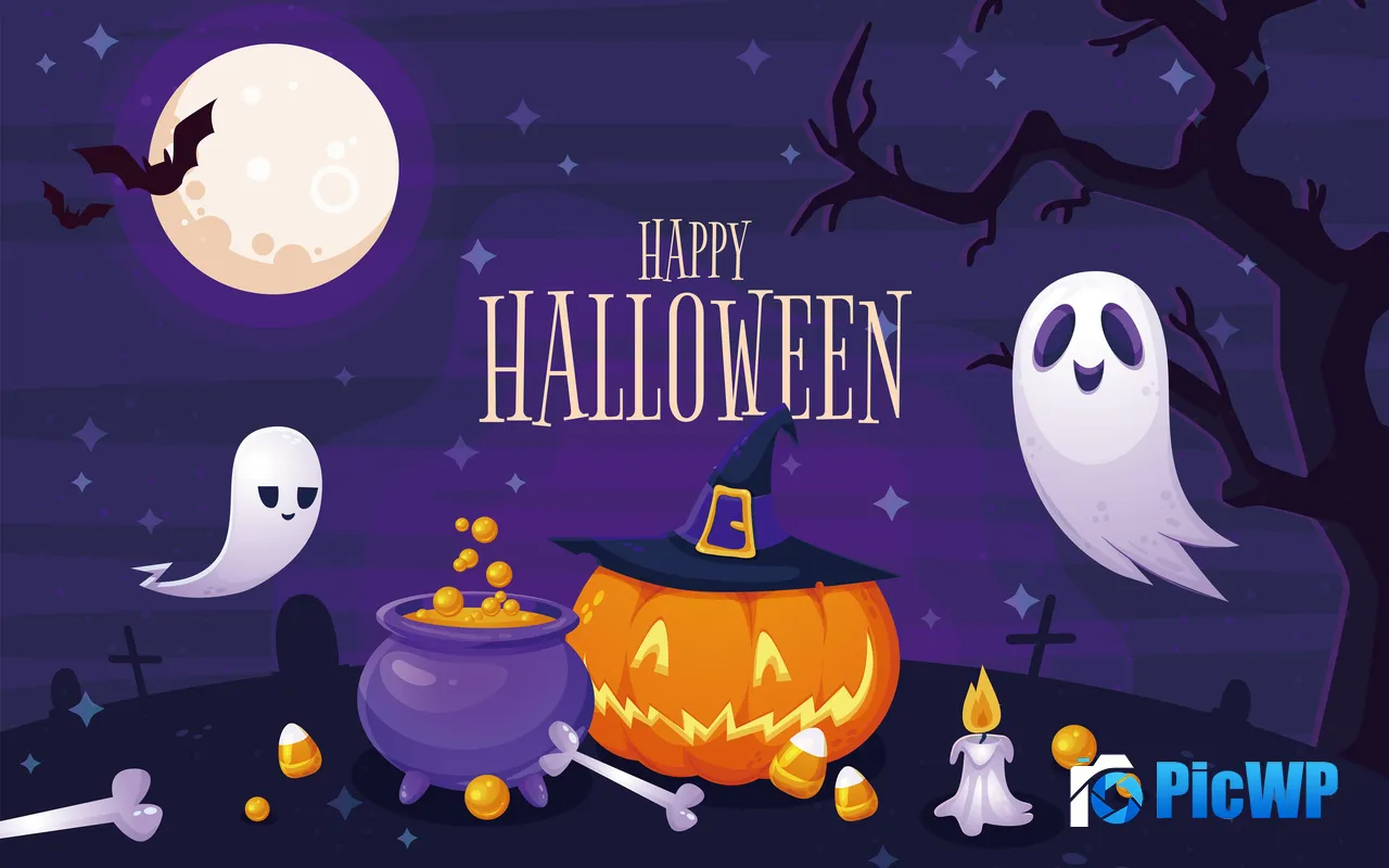 Halloween 2024 Pumpkin Lantern Horrible Night 5K PC Wallpaper