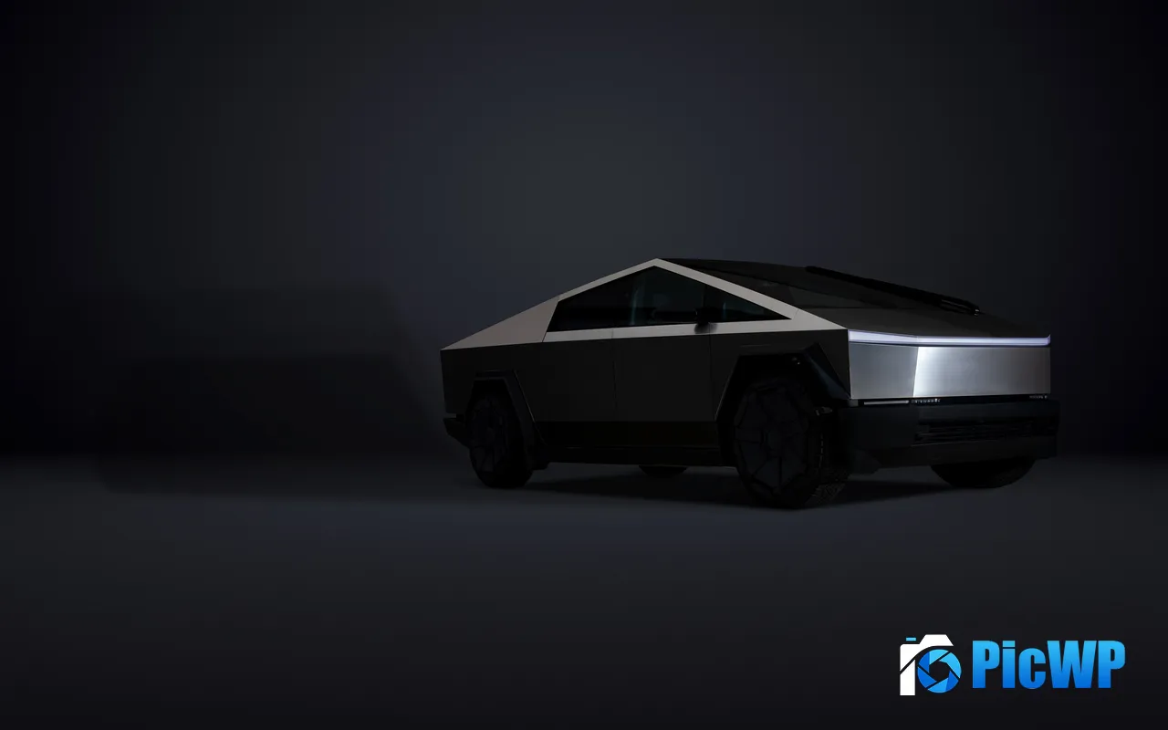 Tesla Cybertruck Light Shadow <font color=red>2024</font> Electric Car 5K PC Wallpaper
