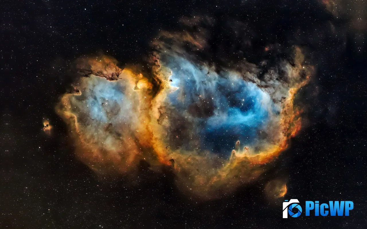 Outer Space <font color=red>Night</font> Cosmos Blue Soul Nebula 5K PC Wallpaper
