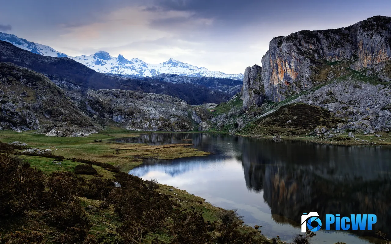Snow Mount Dawn Rocky Mountains <font color=red>Valley</font> Lake 5K PC Wallpaper
