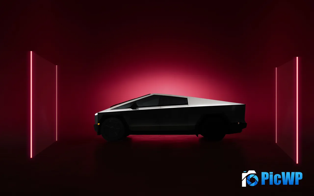 Tesla Cybertruck Light and Shadow <font color=red>2024</font> Electric Car 5K PC Wallpaper