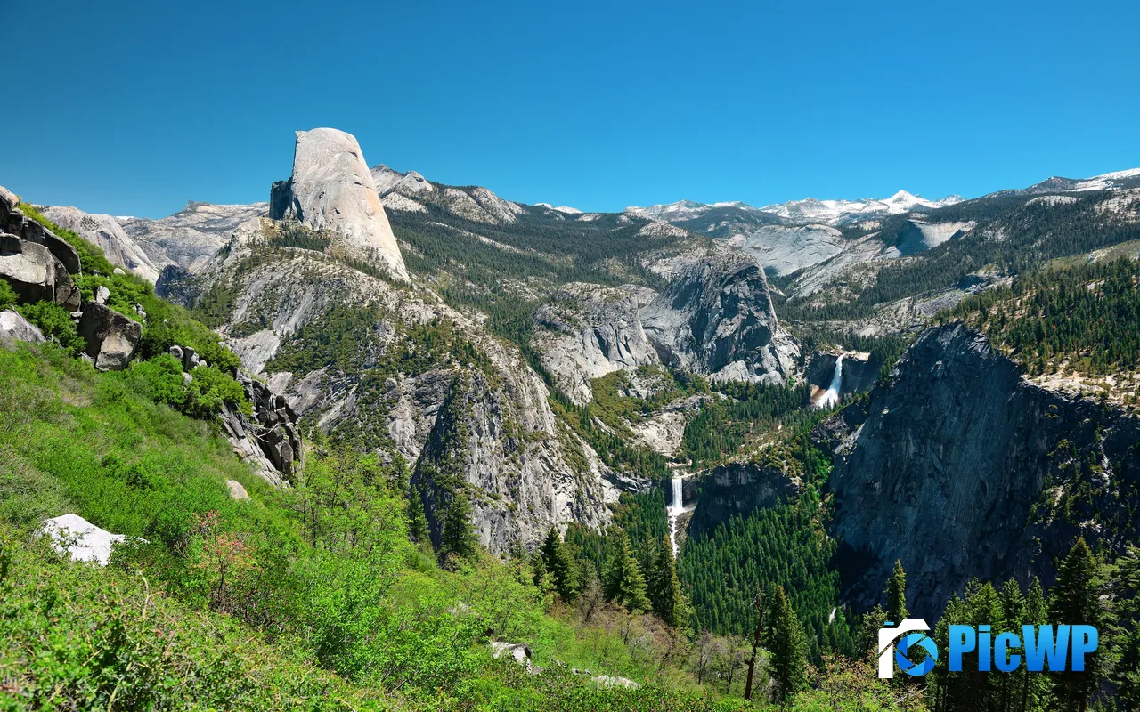 <font color=red>Yosemite National Park</font> Mountain Ridge Forest Waterfall 5K PC Wallpaper