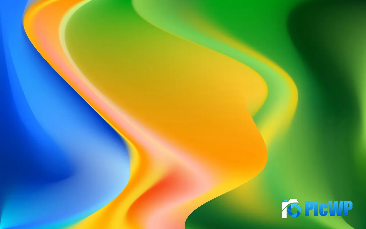 <font color=red>Colorful</font> Silk Curve Gradient Abstract 5K PC Wallpaper